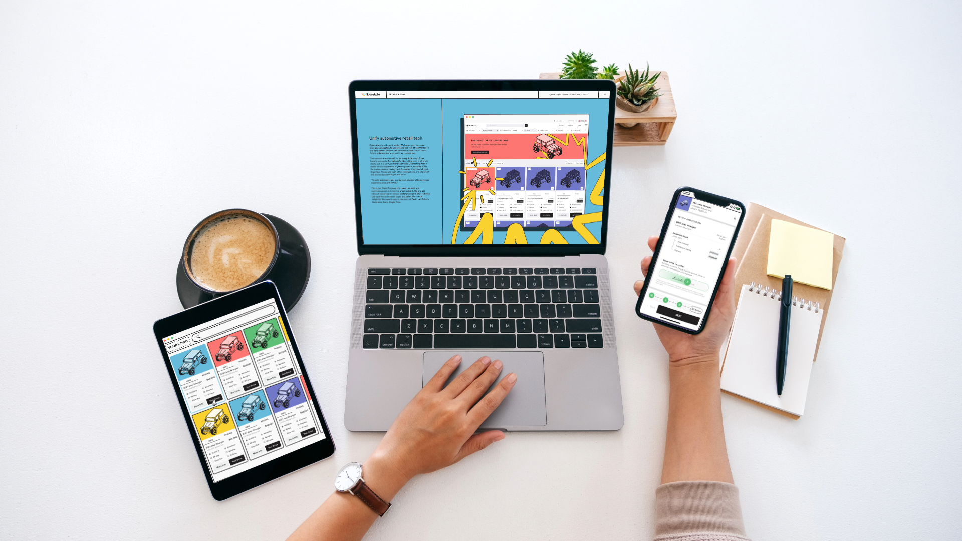 Space Auto works seamlessly across any device.